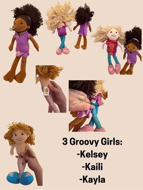 Groovy Girls Doll Bundle with Butterfly Chair – Kelsey, Kaili & Kayla